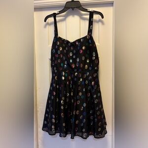 City Studio Black Dress with Iridescent Dots